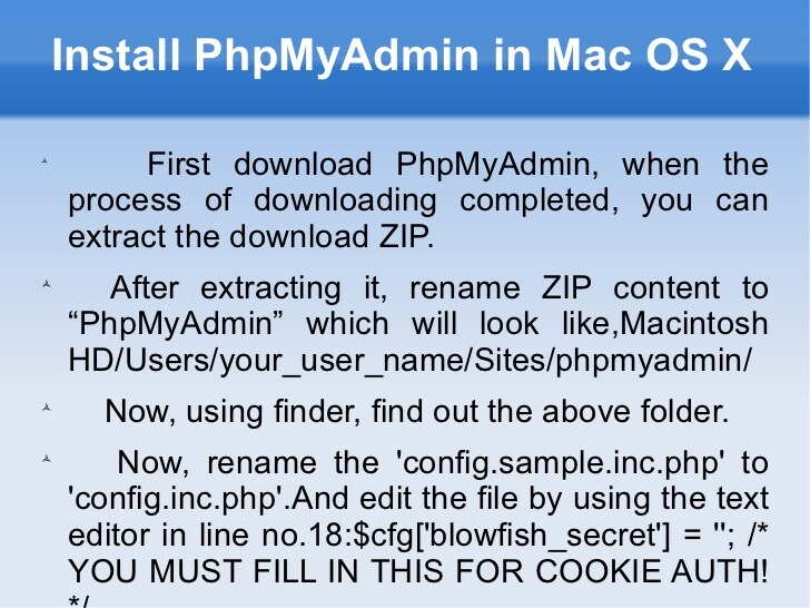 download phpmyadmin for mac